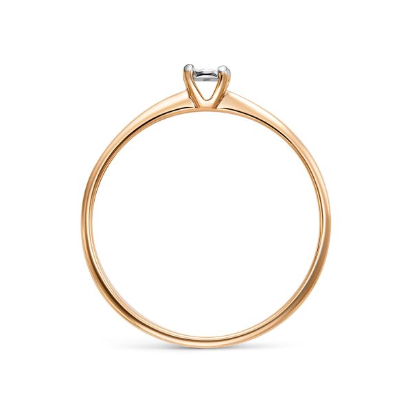 Кольцо с бриллиантом 0.007 карат из красного золота 142503