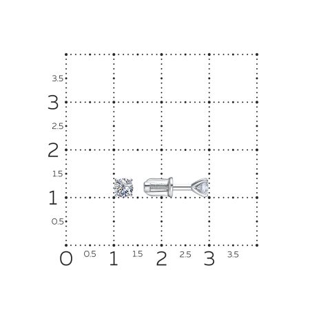 Серьги-пусеты с бриллиантами 0.56 карат из белого золота 137902
