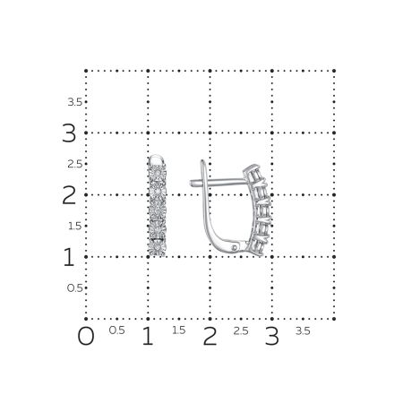 Серьги с 10 бриллиантами 0.05 карат из белого золота 143685
