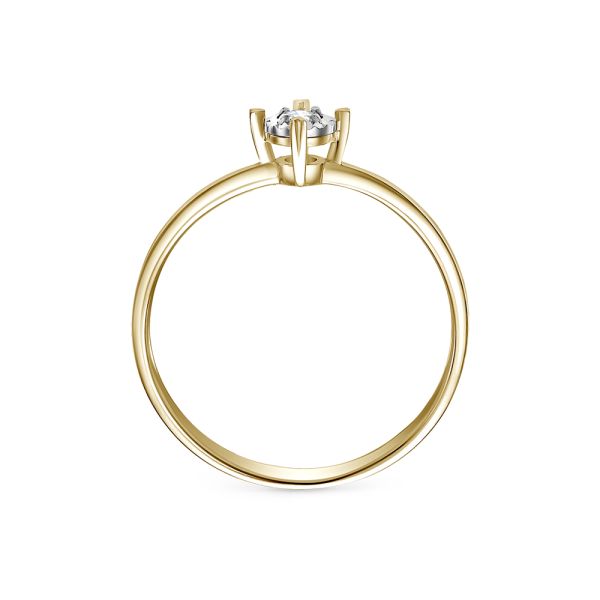 Кольцо с бриллиантом 0.064 карат из комбинированного золота 93585