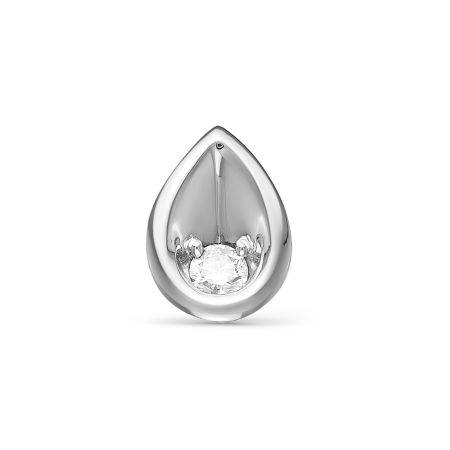 Подвеска с бриллиантом 0.095 карат из белого золота 61464