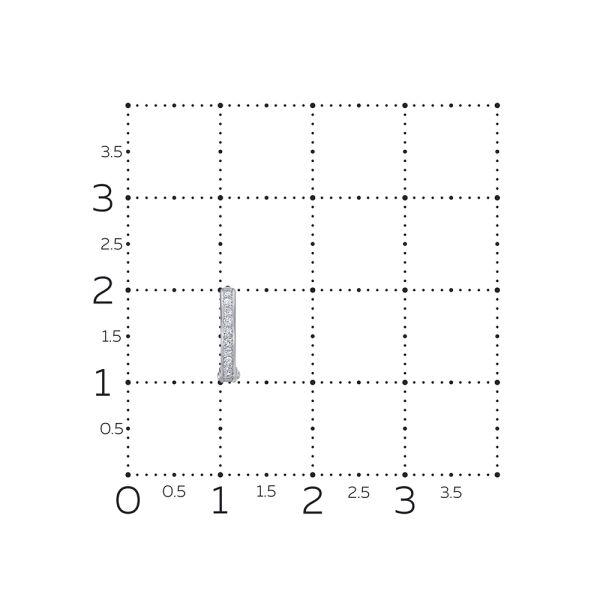 Пирсинг с 10 бриллиантами 0.05 карат из белого золота 146415