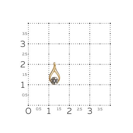 Подвеска с 7 коньячными бриллиантами из красного золота 145713