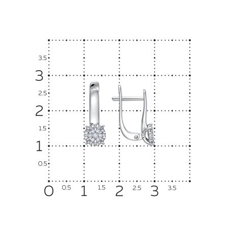 Серьги с 38 бриллиантами из белого золота 142849