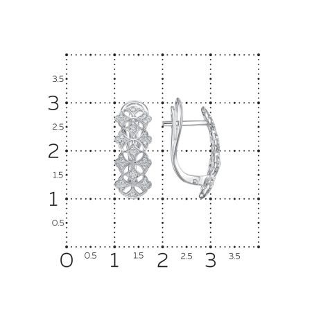 Серьги с 42 бриллиантами из белого золота 142837