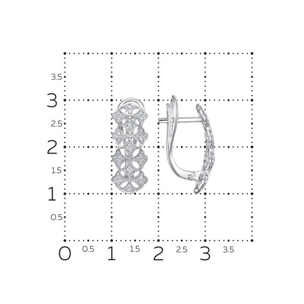 Серьги с 42 бриллиантами из белого золота 142837
