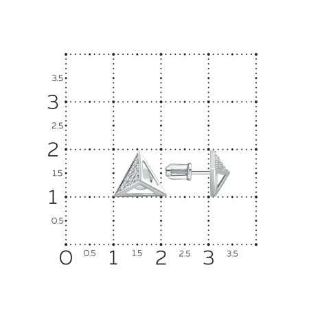 Серьги-пусеты с 20 бриллиантами 0.1 карат из белого золота 127336