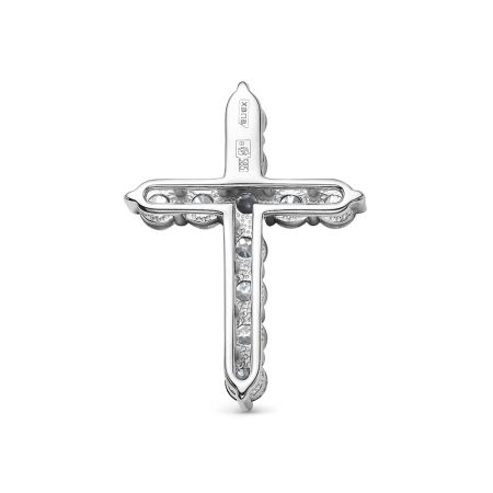 Декоративный крест с 11 бриллиантами 1.199 карат из белого золота 79460