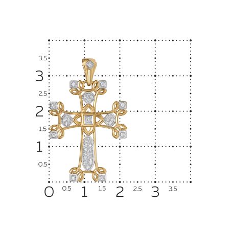 Подвеска с 36 бриллиантами из красного золота 142921