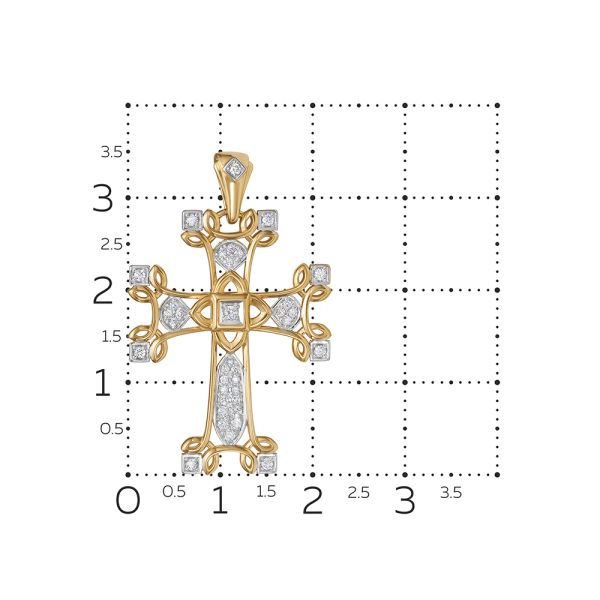 Подвеска с 36 бриллиантами из красного золота 142921
