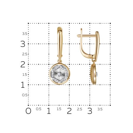 Серьги с 38 бриллиантами из красного золота 137878