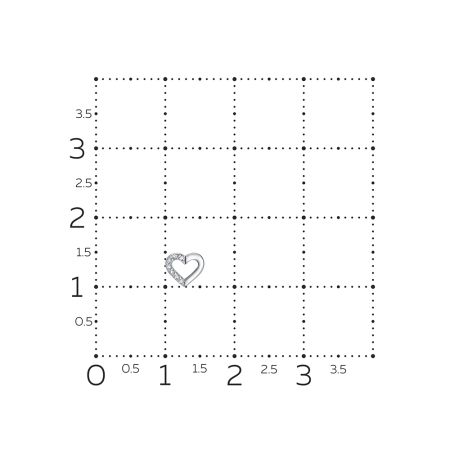 Пирсинг с 7 бриллиантами 0.021 карат из белого золота 141503