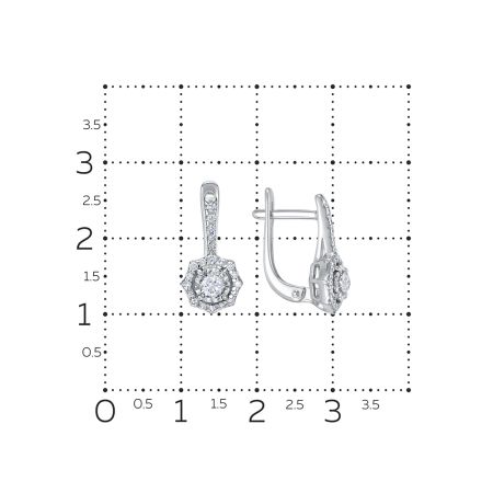 Серьги с 44 бриллиантами из белого золота 136331