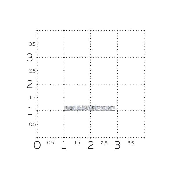 Кольцо с 9 бриллиантами 0.289 карат из белого золота 117323