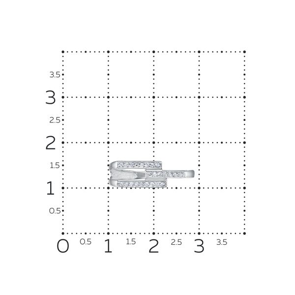 Кольцо с 23 бриллиантами 0.115 карат из белого золота 129502