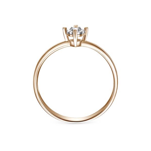 Кольцо с бриллиантом 0.064 карат из комбинированного золота 93553