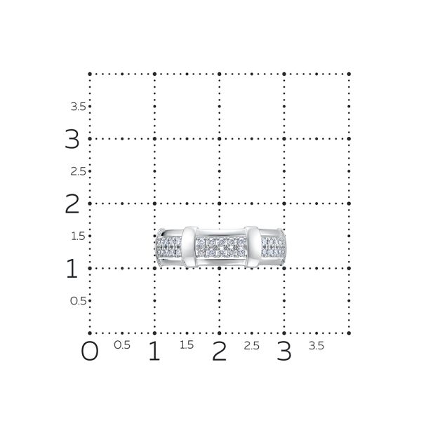 Кольцо с 30 бриллиантами 0.21 карат из белого золота 141152