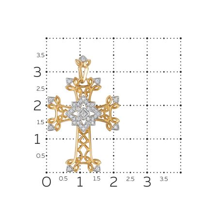 Подвеска с 38 бриллиантами из красного золота 142918