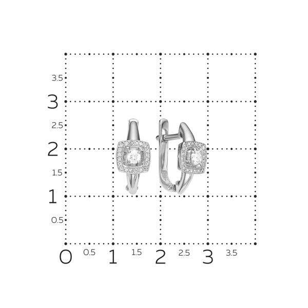 Серьги с 42 бриллиантами из белого золота 53948