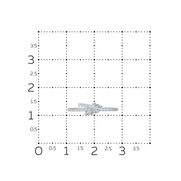Кольцо с 38 бриллиантами 0.152 карат из белого золота 134748