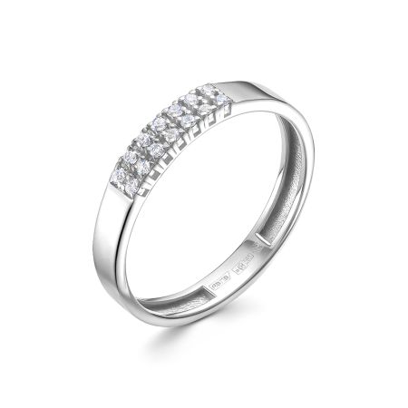 Кольцо с 14 бриллиантами 0.098 карат из белого золота 143019