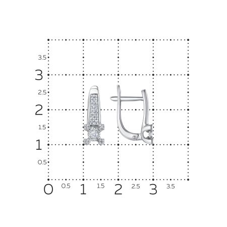 Серьги с 38 бриллиантами из белого золота 121208