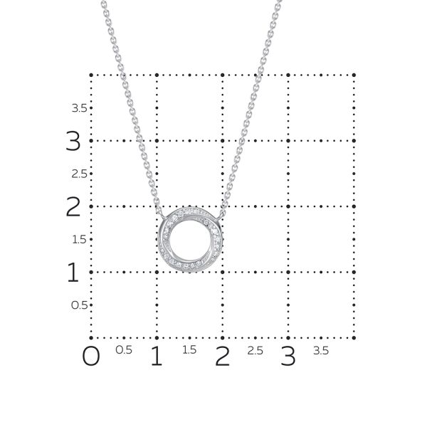 Колье с 21 бриллиантом из белого золота 132670