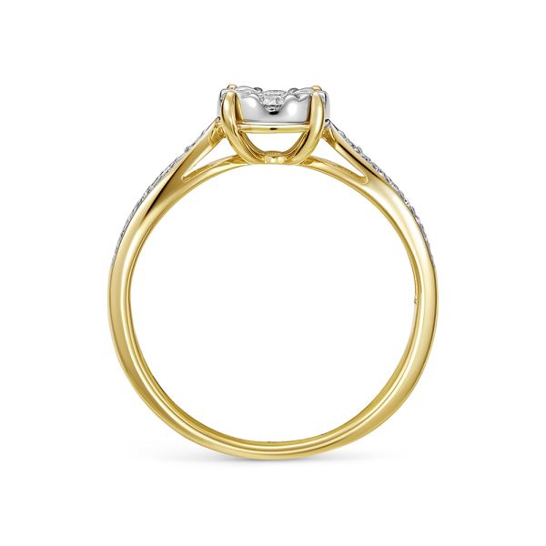 Кольцо с 37 бриллиантами из лимонного золота 141312 Кольцо с 37 бриллиантами из лимонного золота 141312