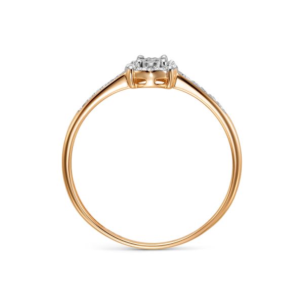 Кольцо с 23 бриллиантами из красного золота 142439