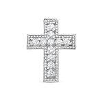 Декоративный крест с 87 бриллиантами из белого золота 78404