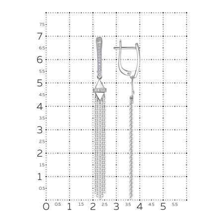 Серьги с 32 бриллиантами 0.16 карат из белого золота 141492