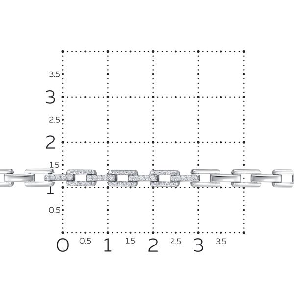 Браслет с 56 бриллиантами из белого золота 136532