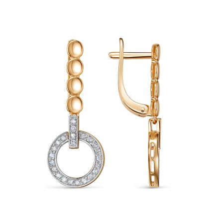 Серьги с 46 бриллиантами 0.322 карат из красного золота 138851 Серьги с 46 бриллиантами 0.322 карат из красного золота 138851