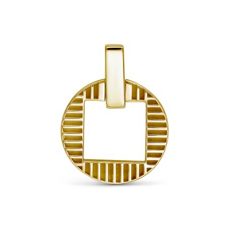 Подвеска с 7 бриллиантами 0.035 карат из лимонного золота 144644