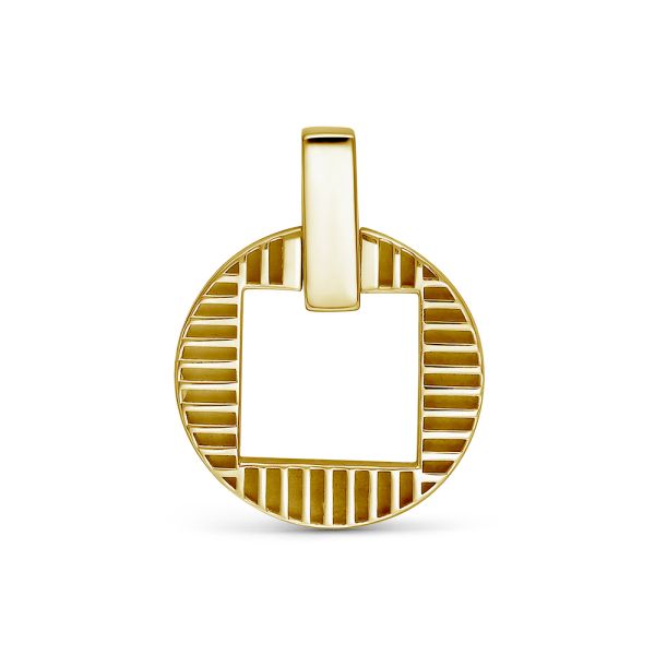 Подвеска с 7 бриллиантами 0.035 карат из лимонного золота 144644