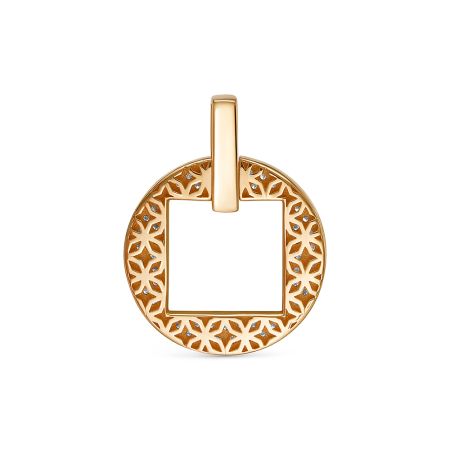 Подвеска с 47 бриллиантами из красного золота 140825