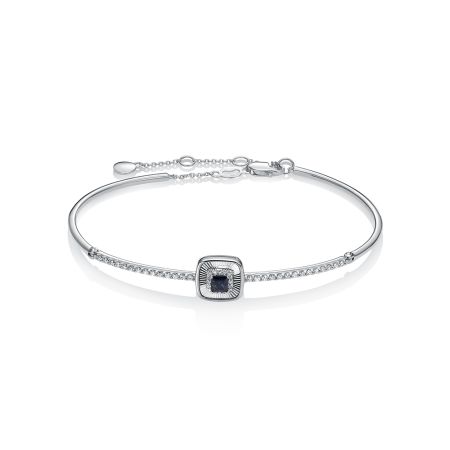Браслет с сапфиром и 44 бриллиантами из белого золота 138990