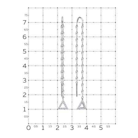 Серьги с 30 бриллиантами 0.15 карат из белого золота 132558