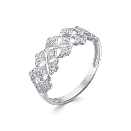 Кольцо с 26 бриллиантами из белого золота 142007