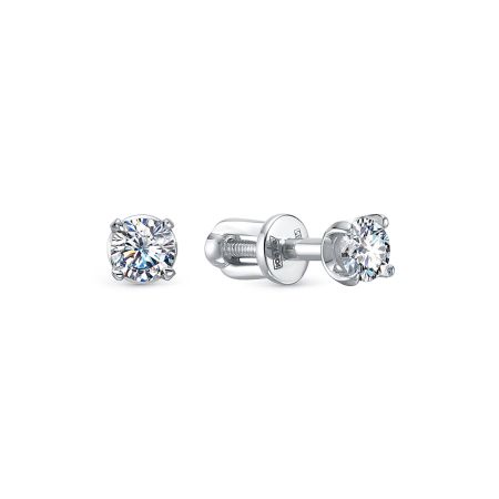Серьги-пусеты с бриллиантами 0.41 карат из белого золота 130578