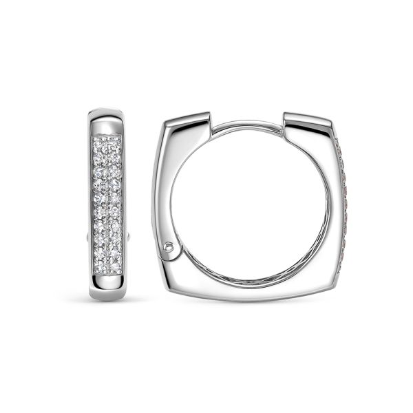 Серьги с 40 бриллиантами 0.2 карат из белого золота 142800