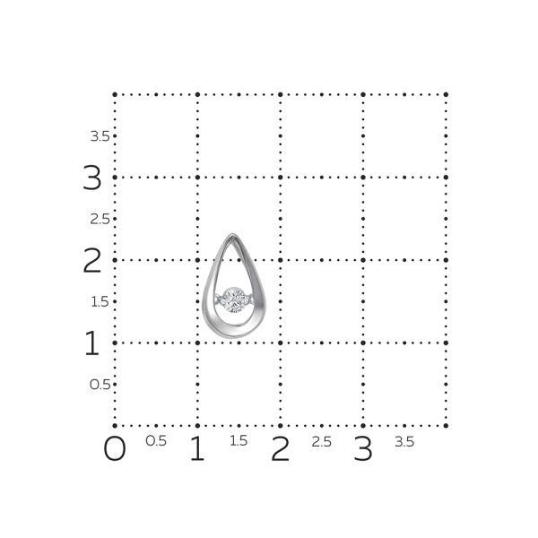 Подвеска с бриллиантом 0.095 карат из белого золота 80225