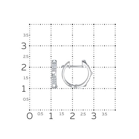 Серьги с 24 бриллиантами 0.12 карат из белого золота 138897
