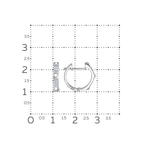 Серьги с 24 бриллиантами 0.12 карат из белого золота 138897