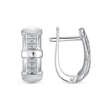 Серьги с 24 бриллиантами 0.168 карат из белого золота 141368