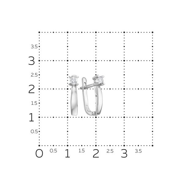 Серьги с бриллиантами 0.19 карат из белого золота 54205