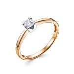Помолвочное кольцо с бриллиантом 0.205 карат из красного золота 118279