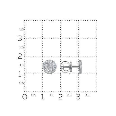 Серьги-пусеты с 58 бриллиантами из белого золота 144686
