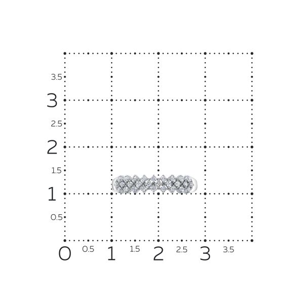 Кольцо с 28 бриллиантами 0.196 карат из белого золота 140976