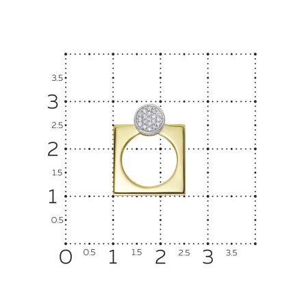Подвеска с 38 бриллиантами из лимонного золота 144645